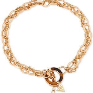 Gold-Tone Tortoise-Look Toggle Necklace
